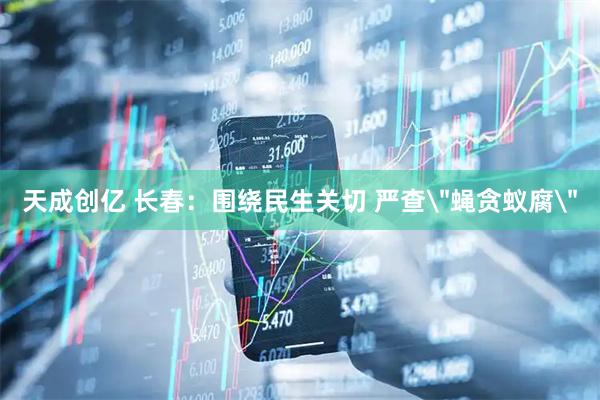 天成创亿 长春：围绕民生关切 严查＂蝇贪蚁腐＂