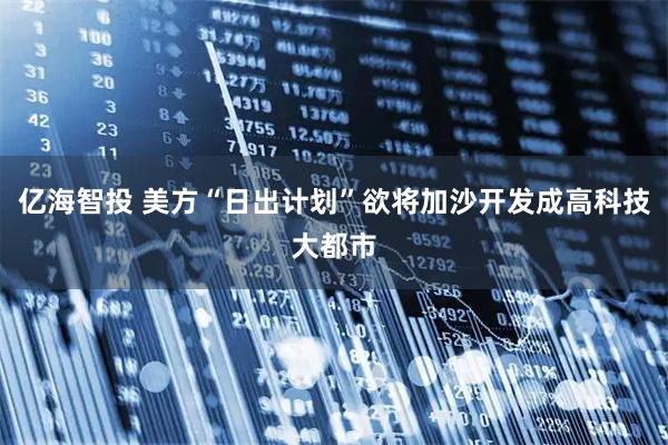 亿海智投 美方“日出计划”欲将加沙开发成高科技大都市